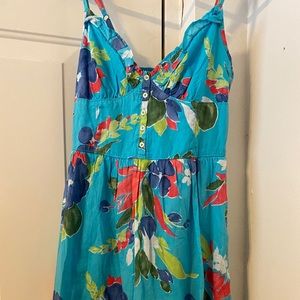 Hollister Blue Floral Sun Dress